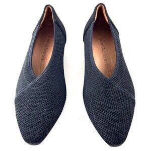 L'Amour Des Pieds Bertin Black Weaved Slip On Low Heel Shoes Size 7M